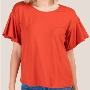 Francesca’s - Flutter Sleeve Top